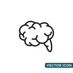 Simple Brain Icon Design Template 