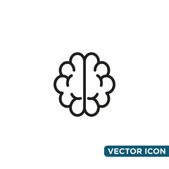Simple Brain Icon Design Template 