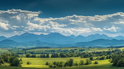 Naklejka premium Panorama of Mountains 