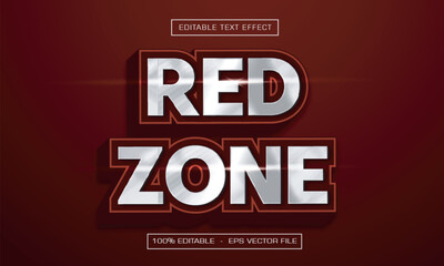 Red Zone Editable Text Effect