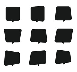 Flat blank quote box frame collection design