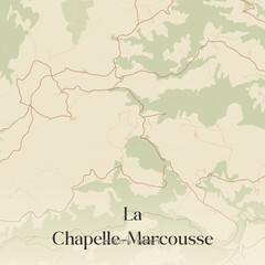 Obraz premium Vintage map of La Chapelle-Marcousse, France.