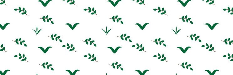 grass twig green pattern, on transparent background,