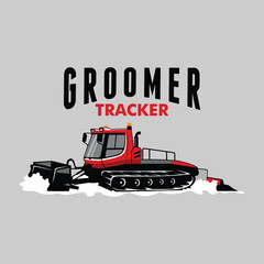 groomer tracker illustration of a groomer tracker snow tracker snow machine
