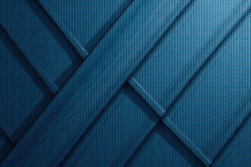 Abstract Deep Blue Interwoven Textile Pattern with Diagonal Lines and Shadow Effects