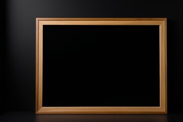a close up of a picture frame on a black surface
