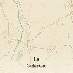 Vintage map of La Guierche, France.