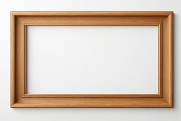 Fototapeta premium realistic wooden frame with white background