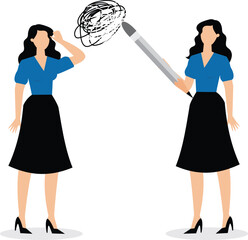 Cure anxiety and stress concept