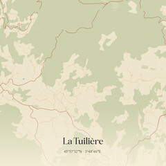 Obraz premium Vintage map of La Tuilière, France.