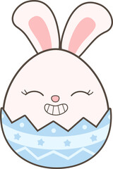 Retro Rabbit Bunny Emoji. Cute easter bunny emoticons.