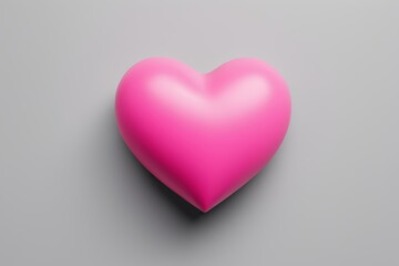 a close up of a pink heart shaped object on a gray surface