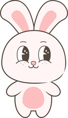 Retro Rabbit Bunny Emoji. Cute easter bunny emoticons.