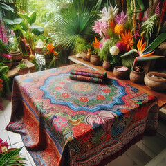 Fototapeta premium Batik pattern fabric