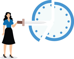 Time allocation, manage limited time to optimize outcome concept