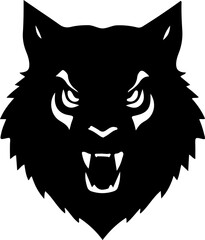 wolf head vector