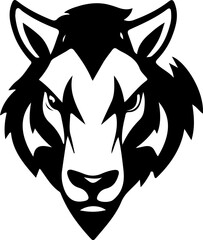 head of a wolf tribal