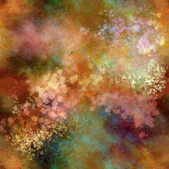 Abstract blurry painted seamless pattern in natural earthy organic tones Grunge effect Grainy multicolor background