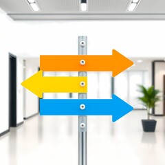 blank direction signs