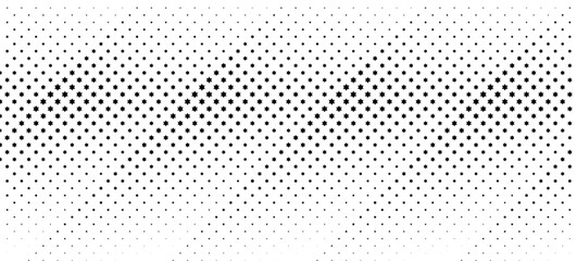 Seamless in one direction.Star pattern with disappearing effect