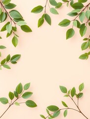 green leaves frame