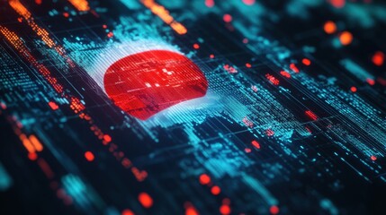 Digital graphs representing Japan's economy overlayed on a glowing map and national flag in a modern design.