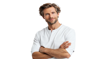 Confident Young Man Posing in Casual Attire