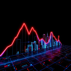 Naklejka premium stock market chart
