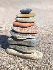ZEN Entspannung, Meer, Urlaub Steinstapel