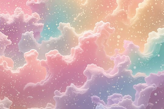 Serene Retro Film Grain Pastel Gradient Texture with Charming Fluid Aesthetic