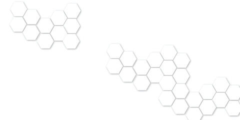 Abstract white soft hexagon concept design abstract technology background vector. White 3D futuristic honeycomb mosaic white background. 