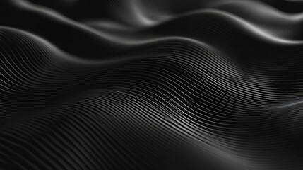 Striking Black Abstract Waves for Modern Background Design