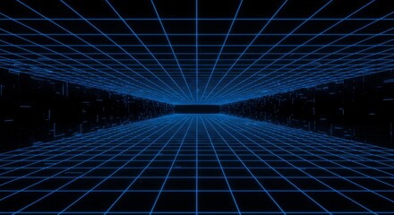 A futuristic digital grid.