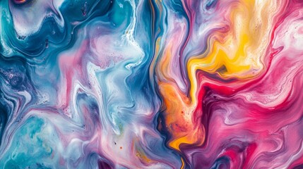 Symphony of Vibrant Translucent Hues Swirling in Abstract Patterns