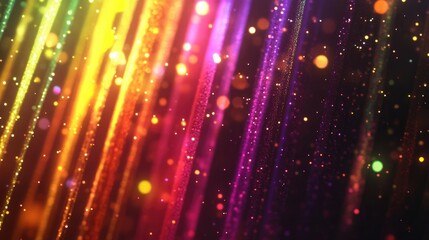 Colorful Abstract Background with Bright Lights and Glitter Effects