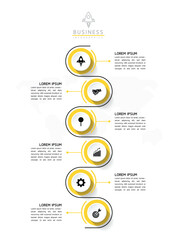 Fototapeta premium Vector business Presentation Connecting Steps Infographic Template