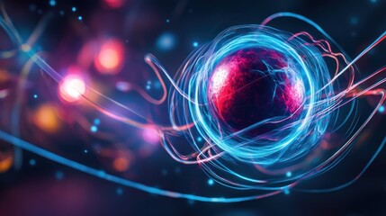 Vibrant Quantum Sphere: A Symphony of Energy and Light
