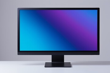Fototapeta premium a close up of a computer monitor with a blue screen