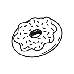 Simple Donut Outline Illsutration