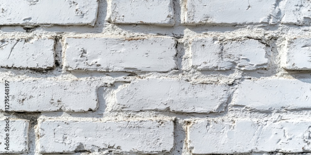 Poster close up of textured white brick wall showcasing varied surfaces with irregularities and weathered p
