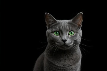 Obraz premium arafed cat with green eyes looking at the camera