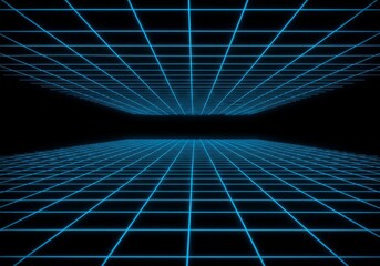 A futuristic digital grid.