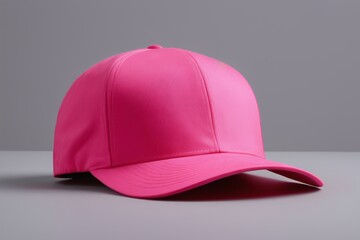 Fototapeta premium a close up of a pink baseball cap on a table