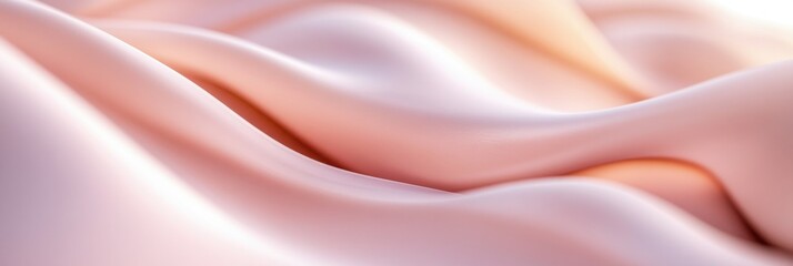 Fototapeta premium Vertical background featuring warm pale pink curves that create a subtle, fluid motion, gently tapering off towards the edges.
