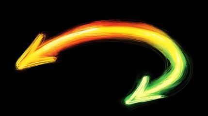 Abstract Colorful Arrow Design Showing Direction