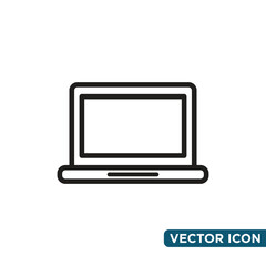 Simple Laptop Icon Design Template 