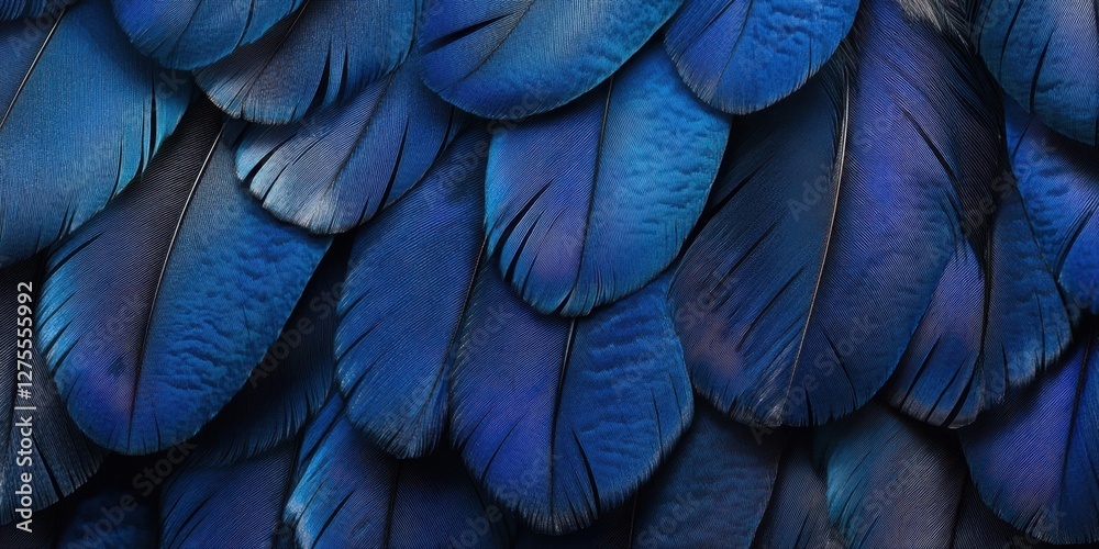 Poster vibrant blue and black jay feathers arranged closely together create a stunning texture pattern with