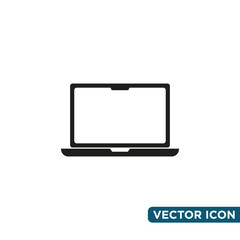 Simple Laptop Icon Design Template 