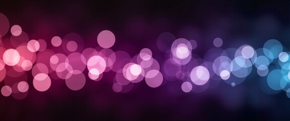 Abstract digital bokeh dots shifting in deep space colors, futuristic elegance