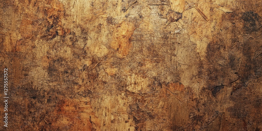 Fototapete textured brown and golden rustic wood background with organic patterns and deep grain variations for
